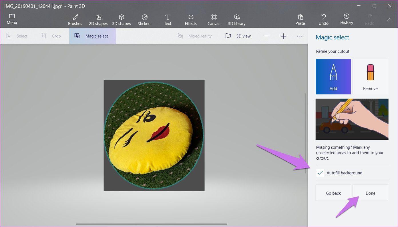 Круги на полях в Paint 3D 13