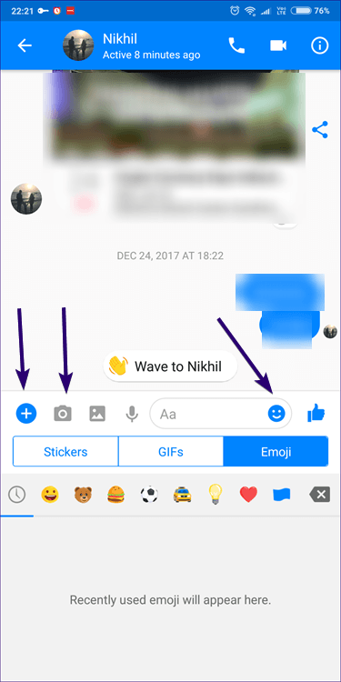 Facebook Messenger против сообщений Android 5