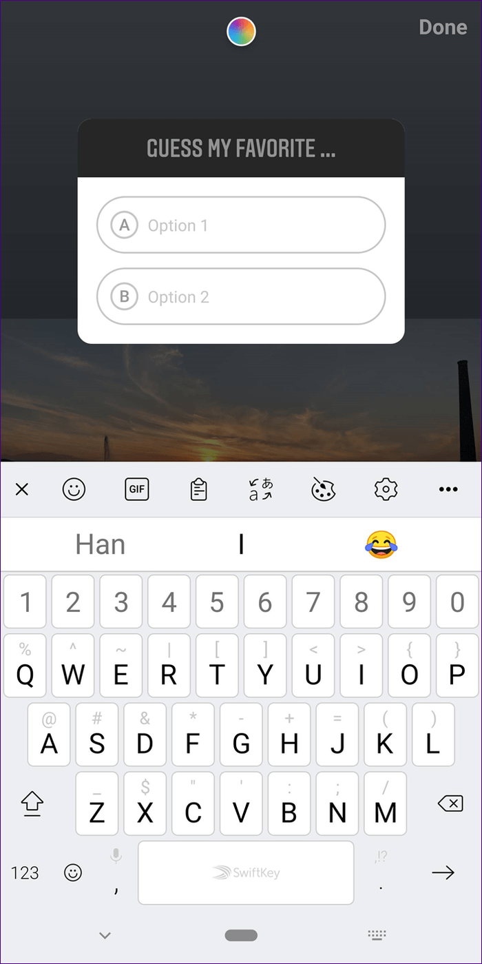 Стикер викторины в Instagram 2