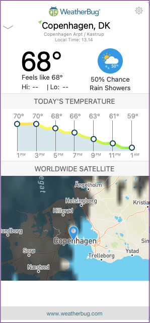 Приложение Weatherbug