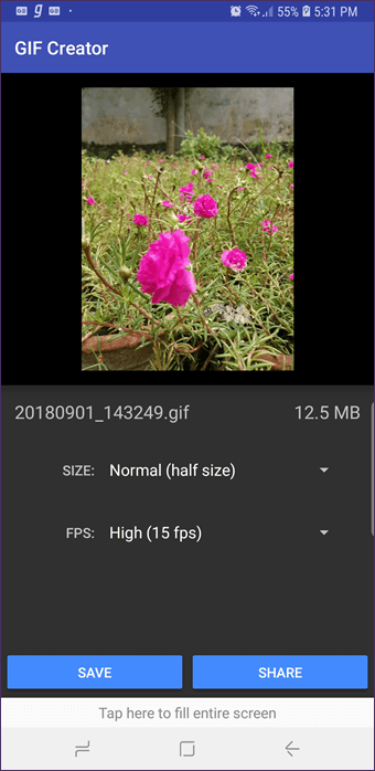 Как конвертировать движущиеся фотографии в Gif в Samsung Galaxy Note 8, Note 9 и S9 1
