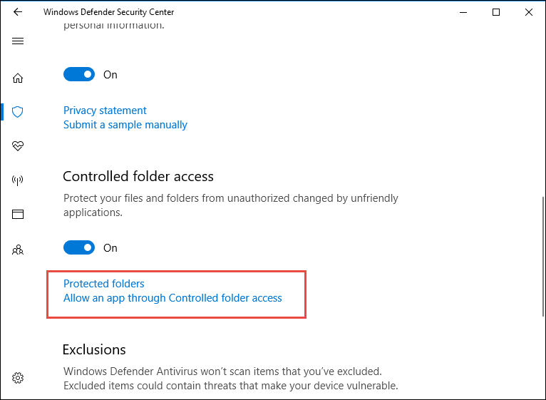 Что такое защита от программ-вымогателей в Windows 10 2