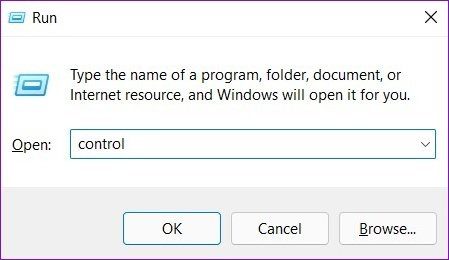 Откройте панель управления в Windows 11.
