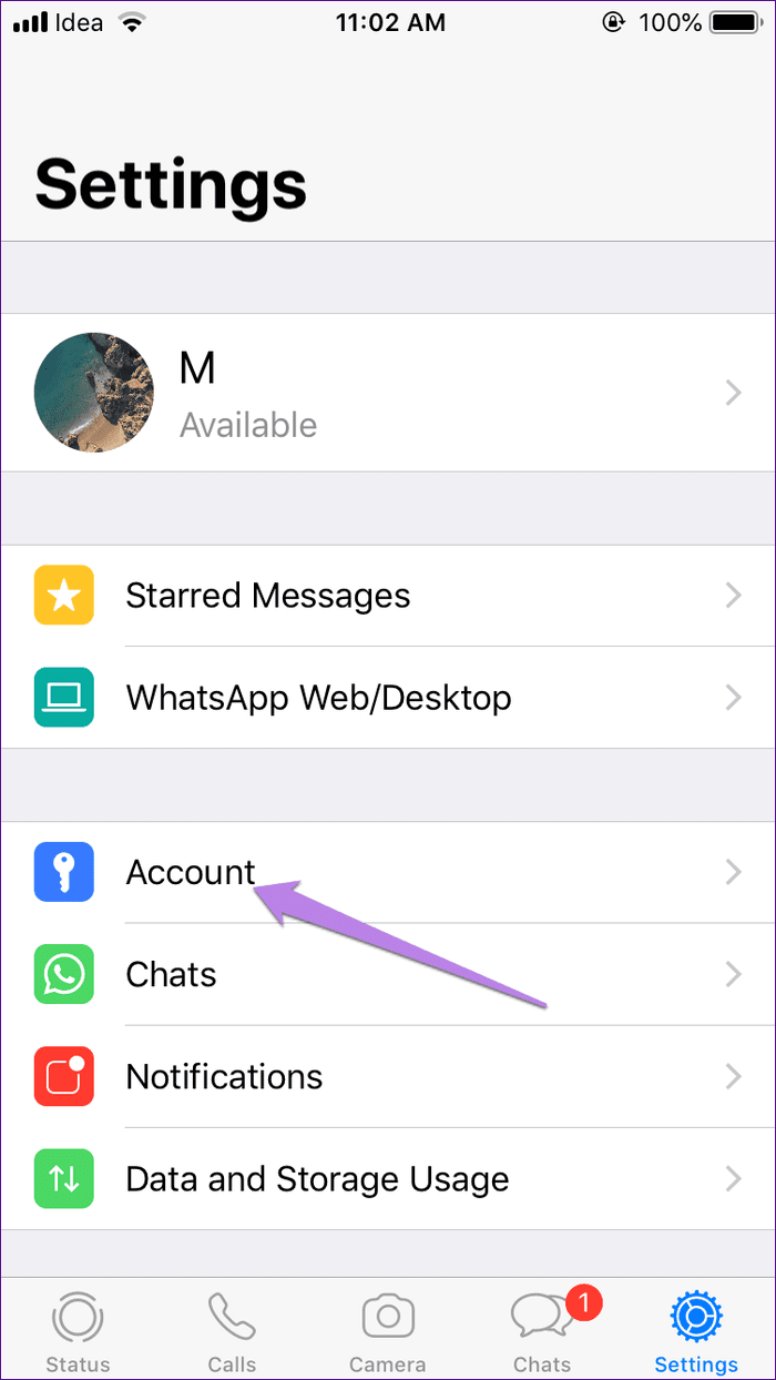 Изменить номер WhatsApp 5