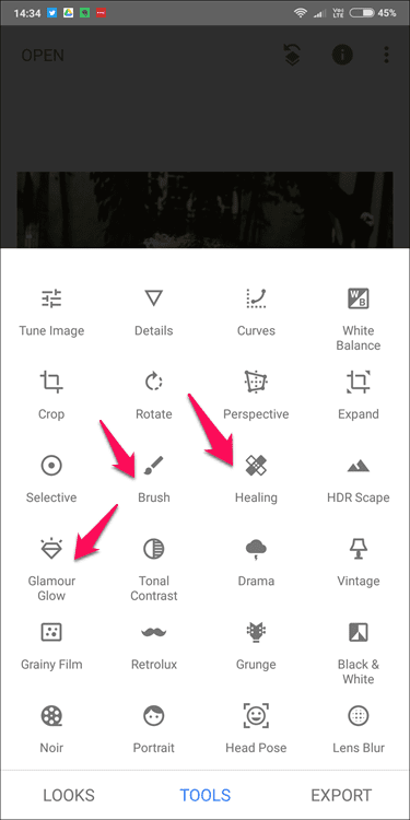 Snapseed против Polarr 14