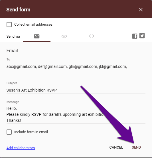 Создать форму Rsvp в Google Forms 03