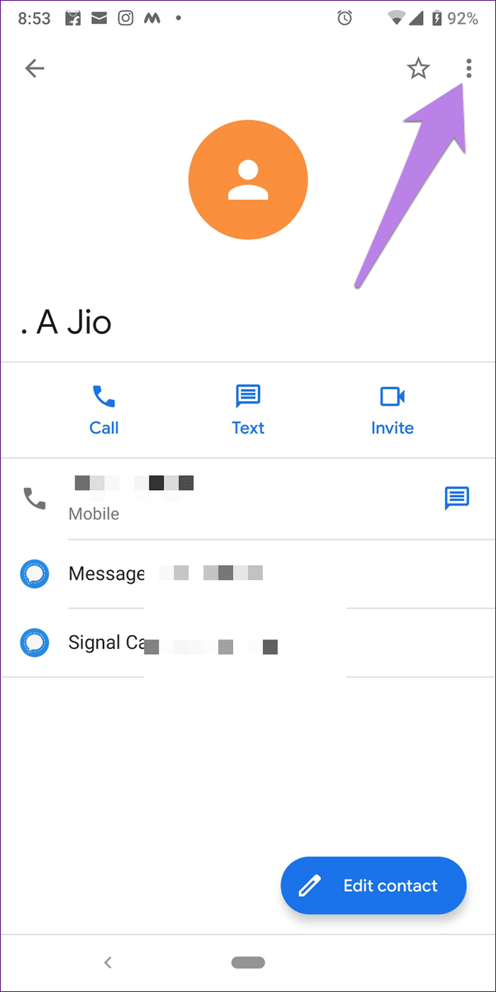 Удалить контакт WhatsApp 6