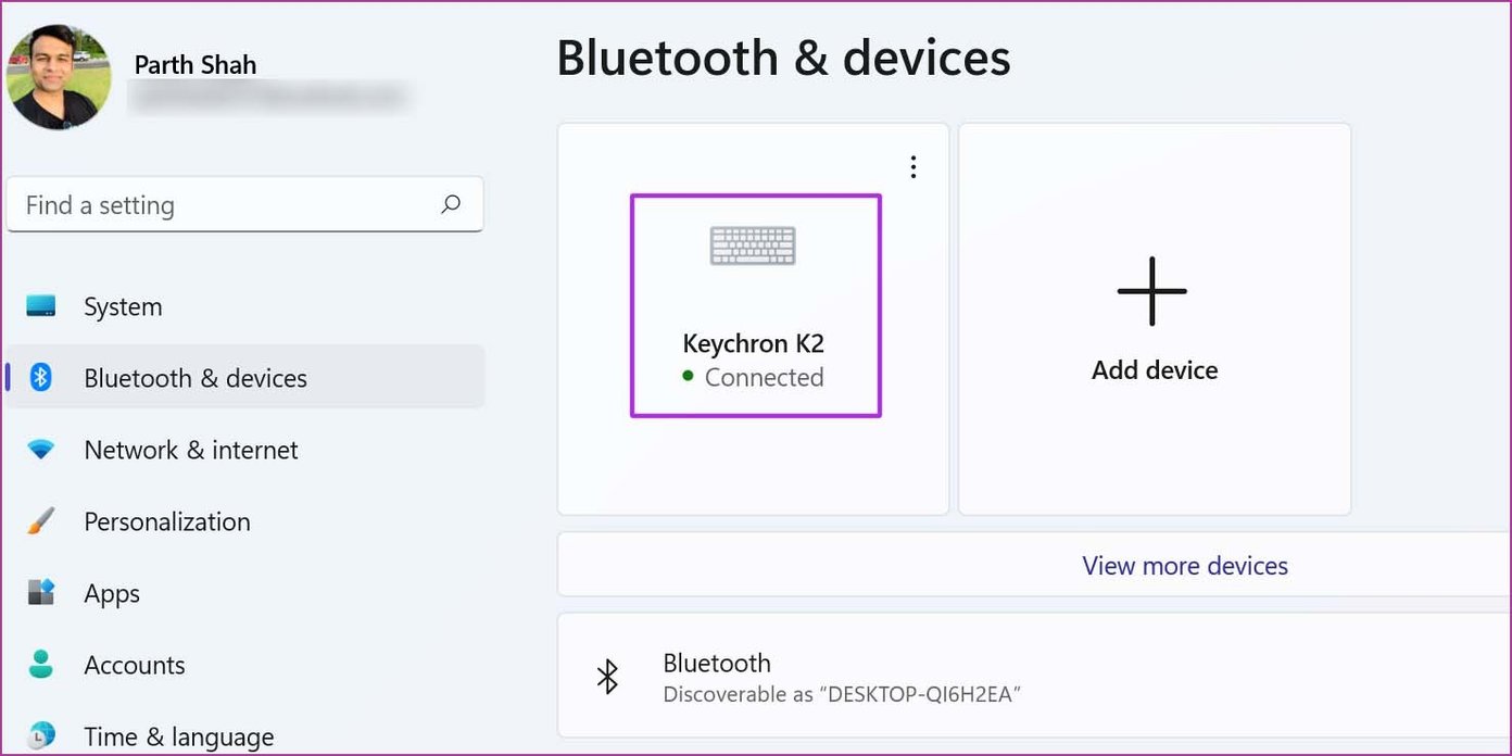 Проверьте подключение клавиатуры в Windows 11