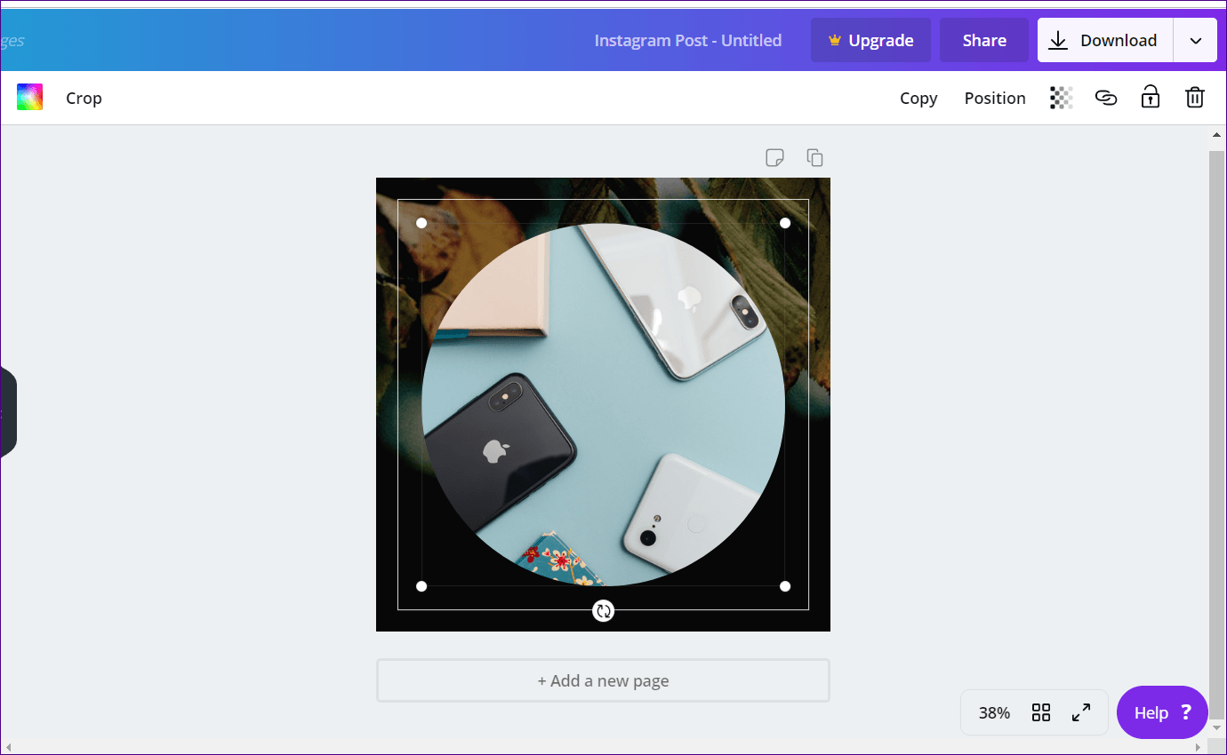 Обрезать в форму Canva 12