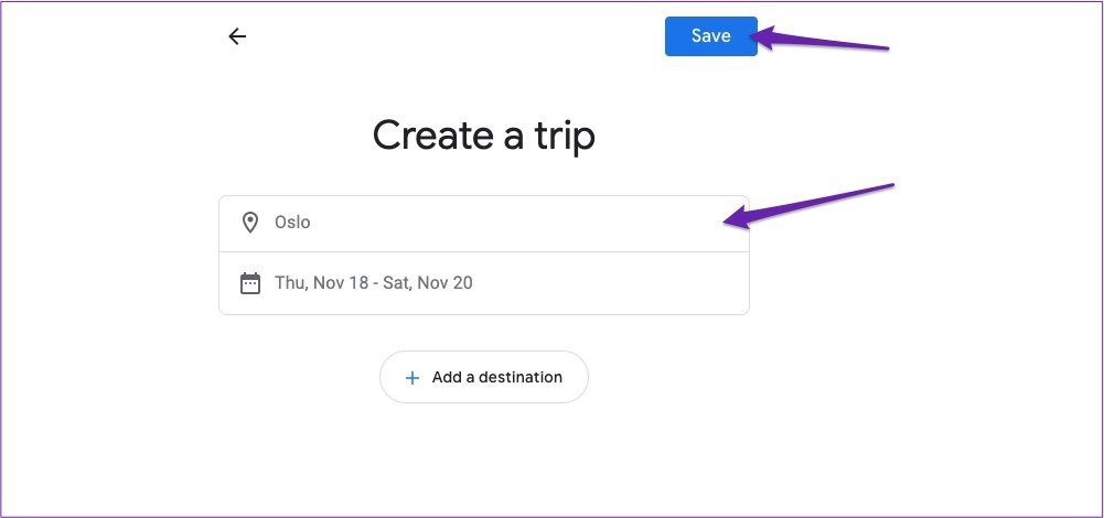 Google путешествия создать новую поездку