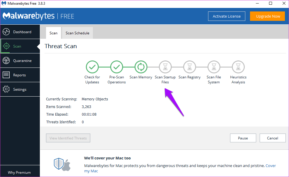 Используйте Malwarebytes для удаления угроз и других уловок 2