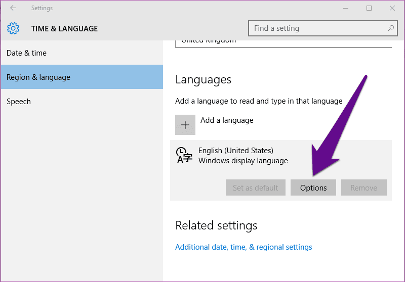 Изменить клавиатуру Windows 10 на нас 04