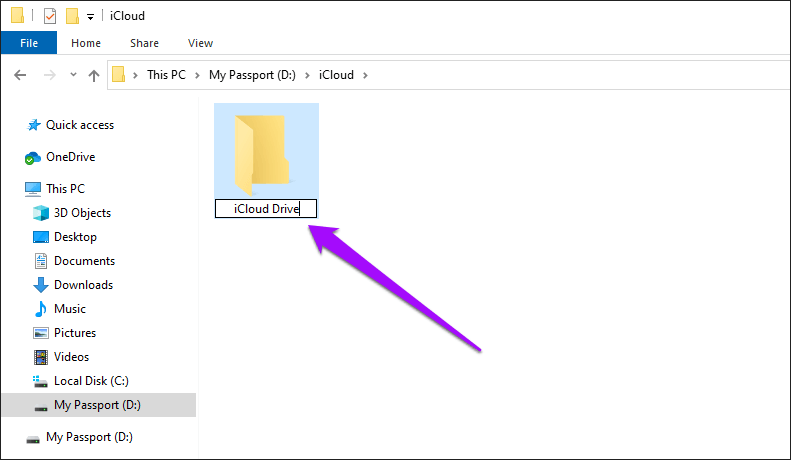 I Облачный диск Изменить местоположение папки Windows 4