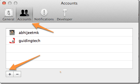 2Несколько учетных записей Twittermacapp