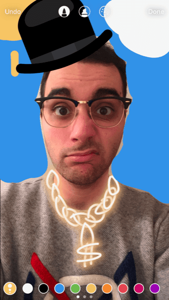 Истории Instagram Креативные настройки Boomerang Doodle Emojis 4