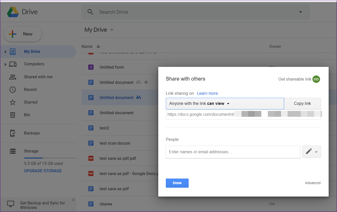 Разрешения на доступ к Google Диску 4