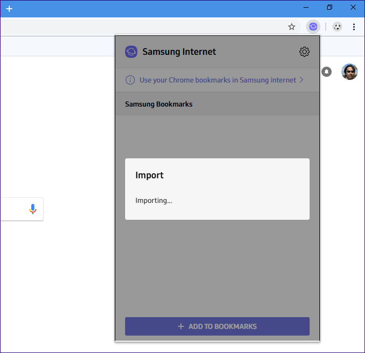 Импорт закладок Chrome в интернет-браузер Samsung 4