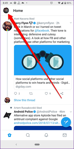 Отключить уведомления о новостях Twitter для вас 1