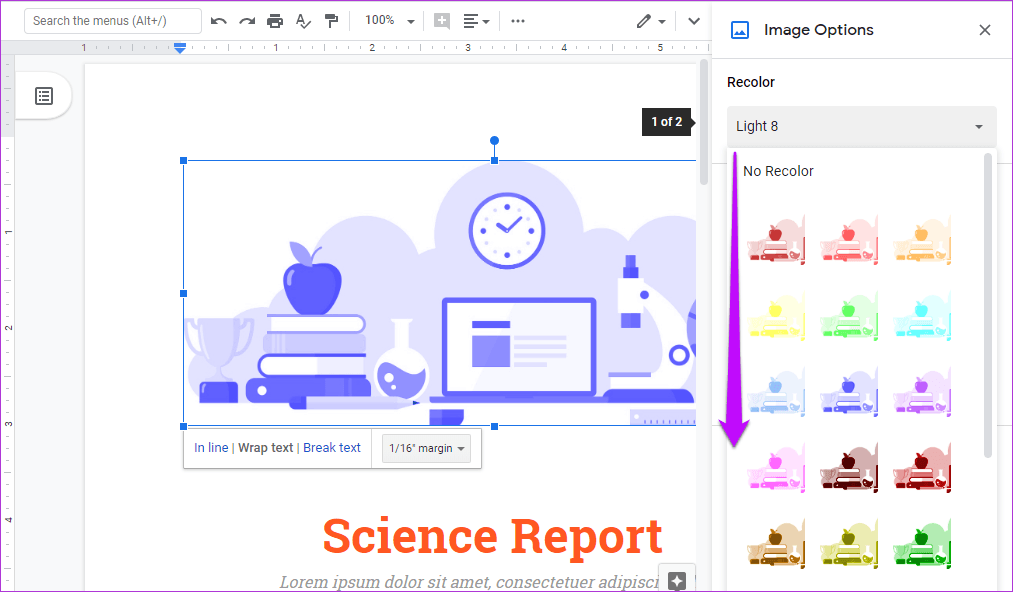 Как сделать титульную страницу в Google Docs 4