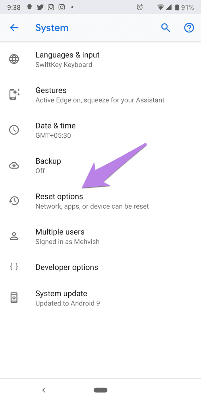 Сбросить настройки сети Android Ipad Iphone 6
