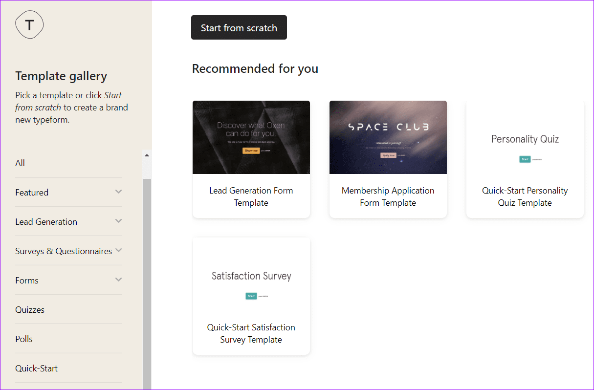 Google Формы против Typeform 12