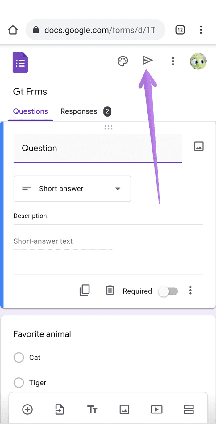 Делитесь формами Google с другими 14