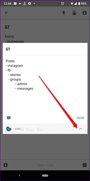 Перенести перенос Google Keep Notes в другую учетную запись 5