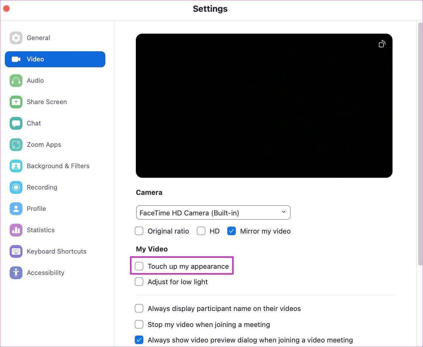 Подправить внешний вид масштабирования на Mac
