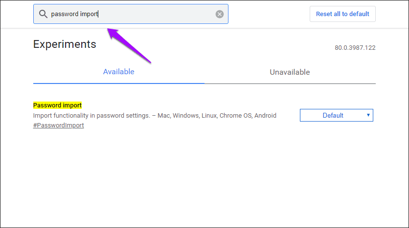 Импорт пароля CSV Chrome 2