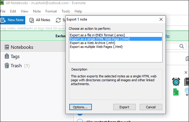 Мигратор Evernote 2