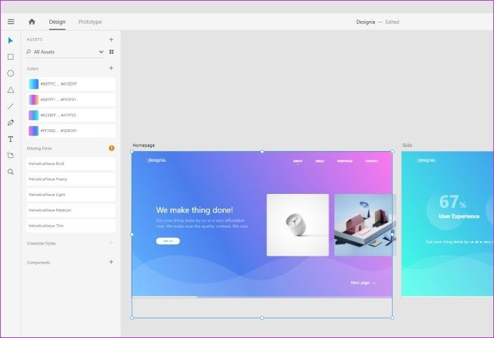 Экспорт Adobe Xd в HTML 05