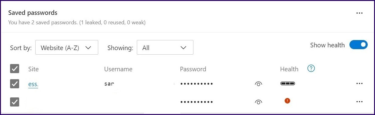 Как управлять сохраненными паролями в Microsoft Edge, шаг 12