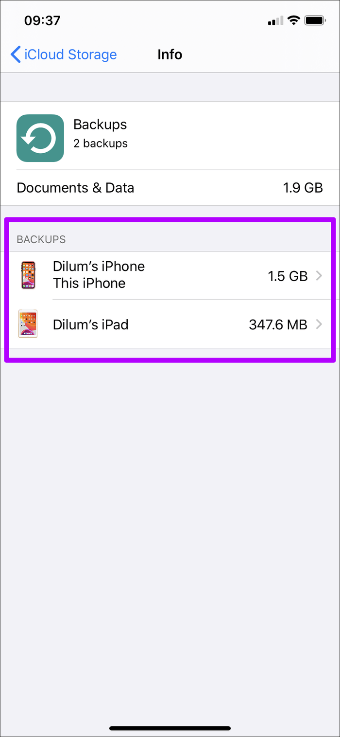 Удалить резервные копии Icloud Iphone Ipad Mac PC 5