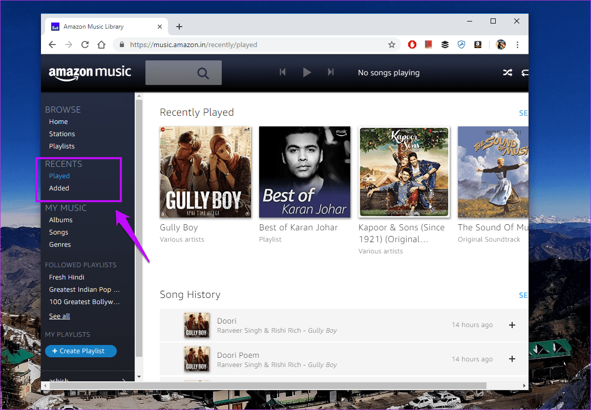 Как очистить историю песен на Amazon Music 2