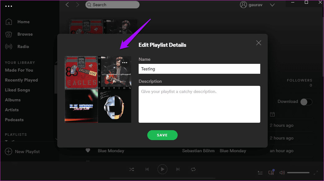 Изменить обложку плейлиста на Spotify 11