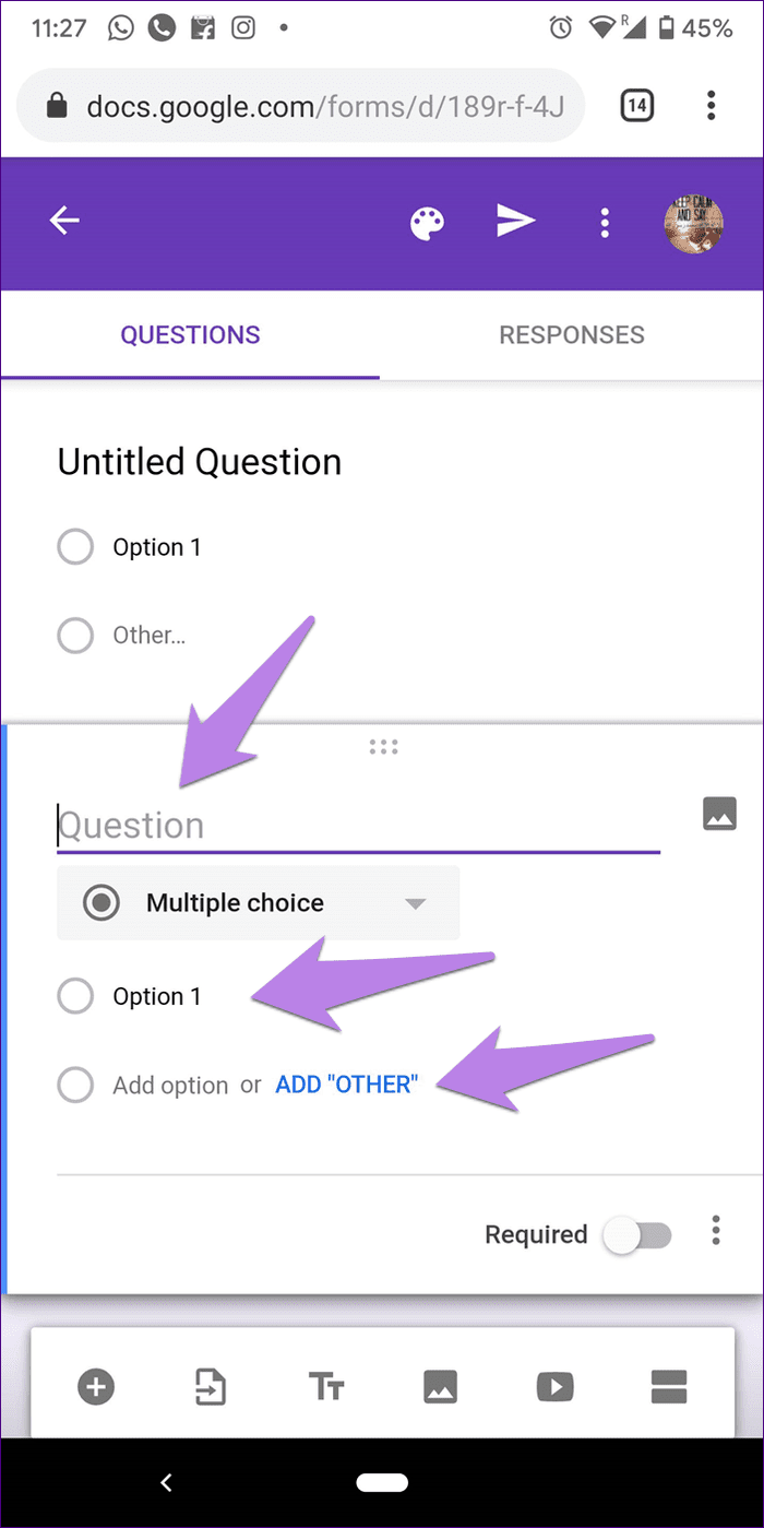 Google Формы для мобильных устройств Android iOS 4