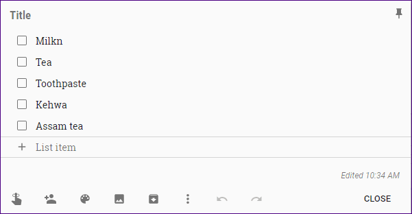 Ярлыки Google Keep 7