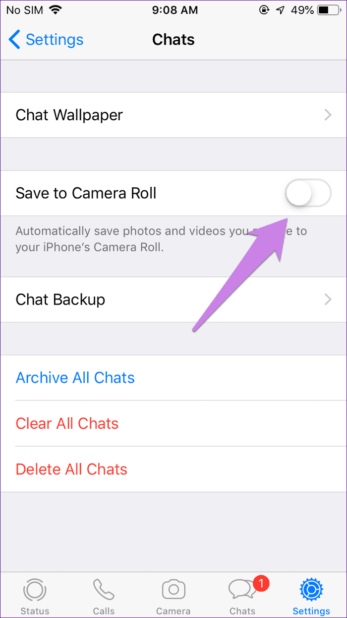 Изображения WhatsApp не показывают галерею на Android iPhone 19