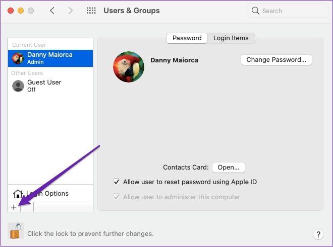 Mac добавить новую кнопку пользователя