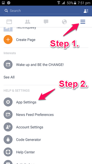 Настройки Facebook для Android
