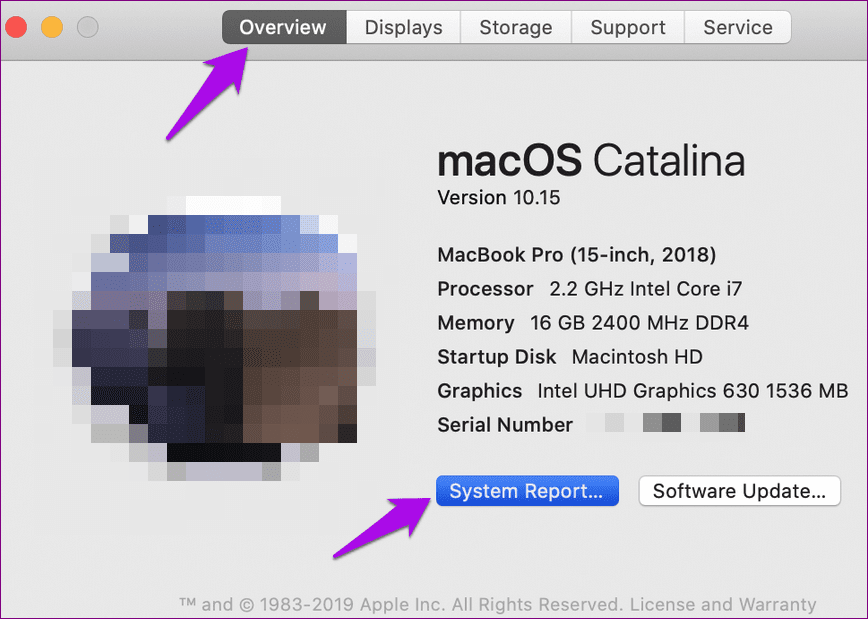 Запускайте безопасный режим Mac при использовании меню «Безопасный режим» Об этом Mac Просмотрите системный отчет