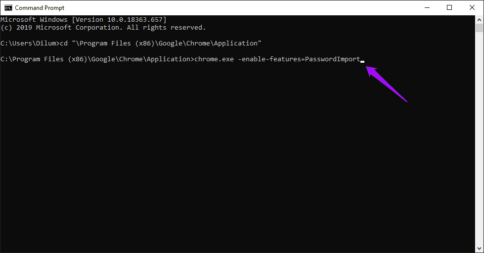 Импорт пароля CSV для Chrome 11