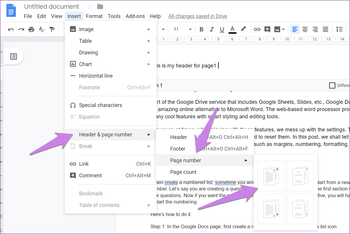Другой верхний колонтитул Google Docs 9