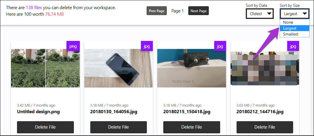 Удалить файлы Slack 7