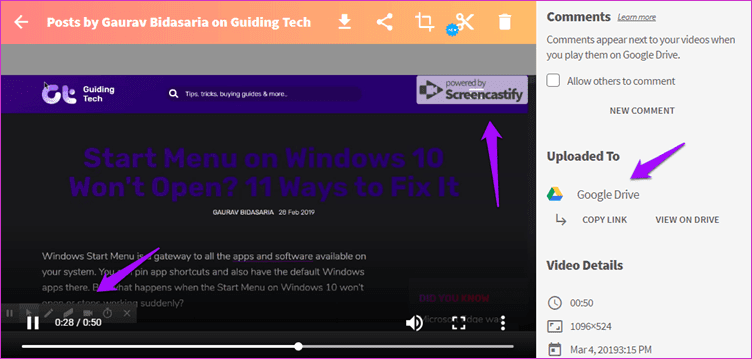Расширения Chrome Запись видео 2