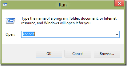 Команда запуска Regedit