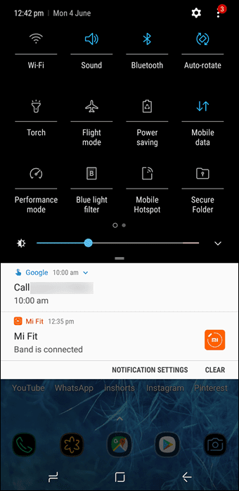 Общесистемная темная тема на Galaxy S9 10