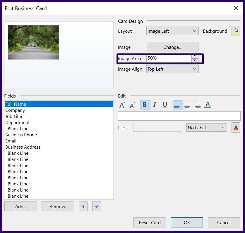 Как создавать и использовать визитки в Outlook шаг 9