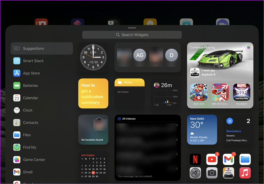 Как настроить виджеты на i Pad OS 10
