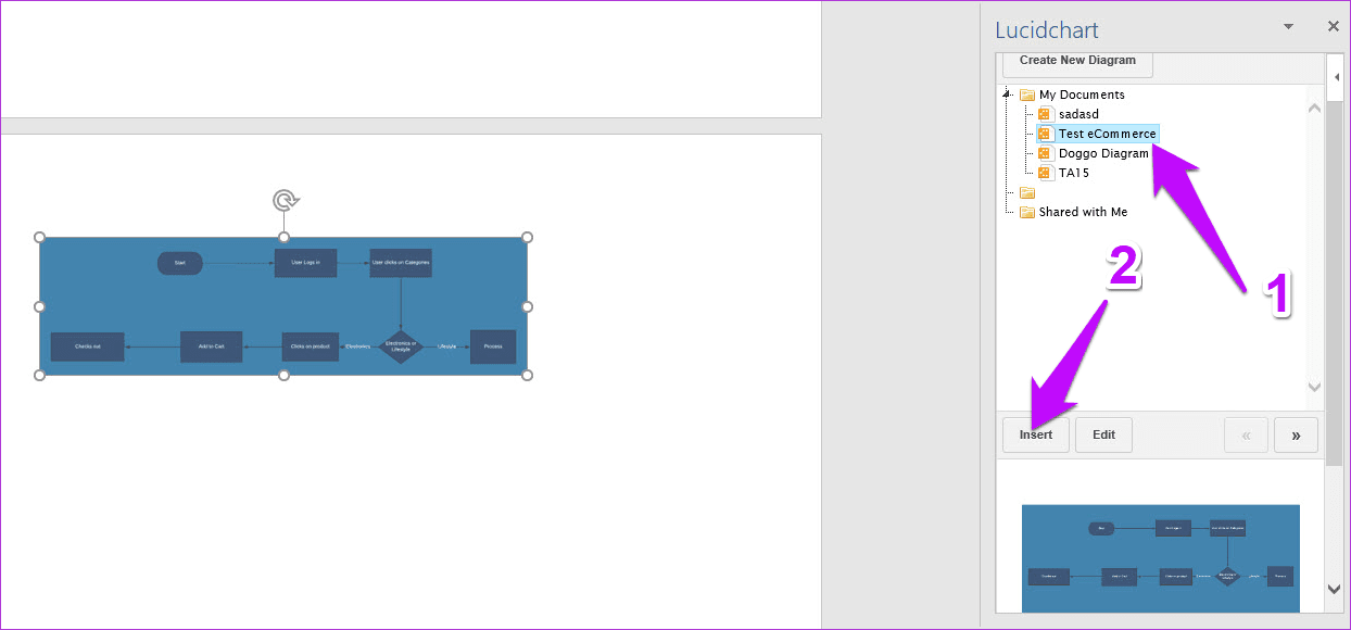Экспорт диаграмм Lucidchart в Microsoft Word и Excel 6